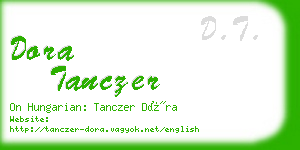 dora tanczer business card